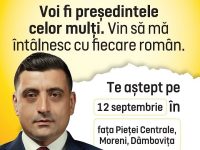 În continuă deplasare pre-electorală, președintele AUR, George Simion, vine la Moreni: joi, 12 septembrie